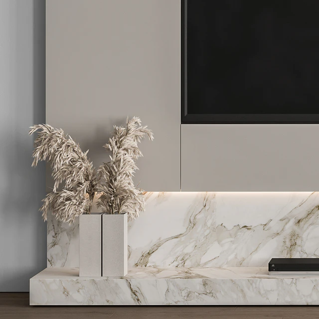 TV Wall White and Wood - Set 49 — Скачать