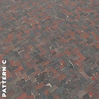 Set of four textures of old brick paving stones 7320 — Ver 2