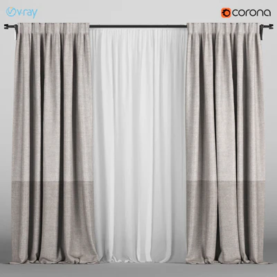 Light curtains of two colors + white tulle. — Ver 1