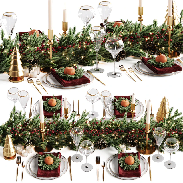 Christmas table setting 3 — Descargar