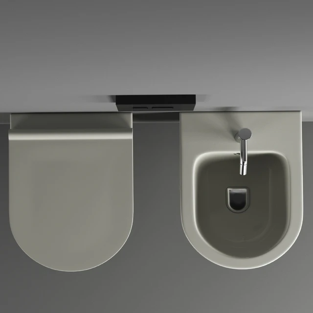 Salenzi Wandcloset Civita 50x35x36.5 Cm Keramiek Rimless Mat Grijs — Descargar