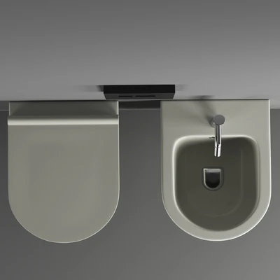Salenzi Wandcloset Civita 50x35x36.5 Cm Keramiek Rimless Mat Grijs — Ver 2