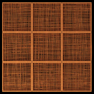 Ceiling wood cage thin branch n4 / Wooden ceiling made of thin branches on beams — Ver 2