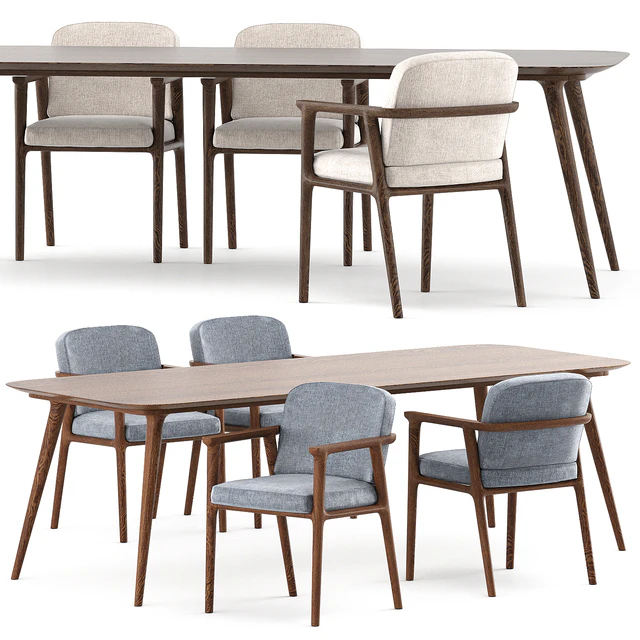 Zio Dining Table and Zio Dining Chair by Moooi — Скачать