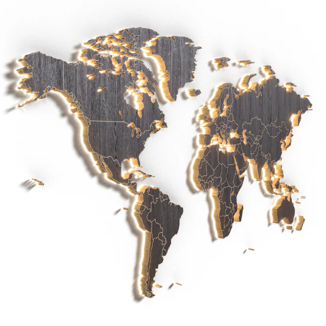 World map in 5 materials | 16k | PBR — Descargar