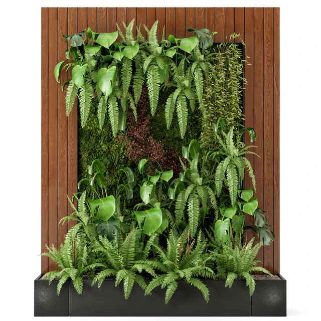 Indoor Wall Plants in rusty Concrete Pot - Set 22 — Descargar
