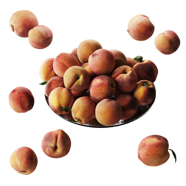 Peaches on a plate — Descargar