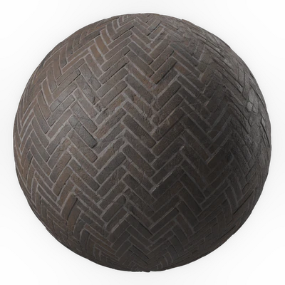 Pavement Materials 46- HerringBone Stone Paving | Sbsar Pbr 4k Seamless — Ver 4