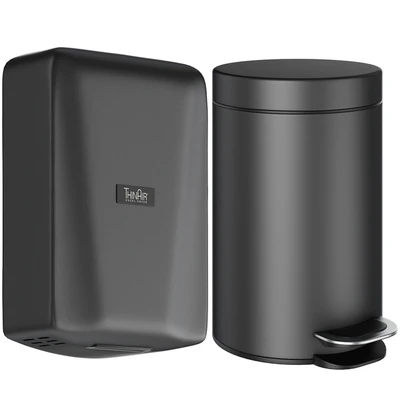 Accessories for public toilets black set 152 part 4 — Ver 4