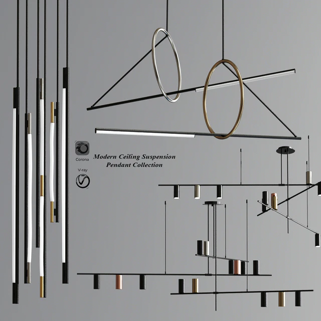 Modern Ceiling Suspension Pendant Collection 02 — Скачать