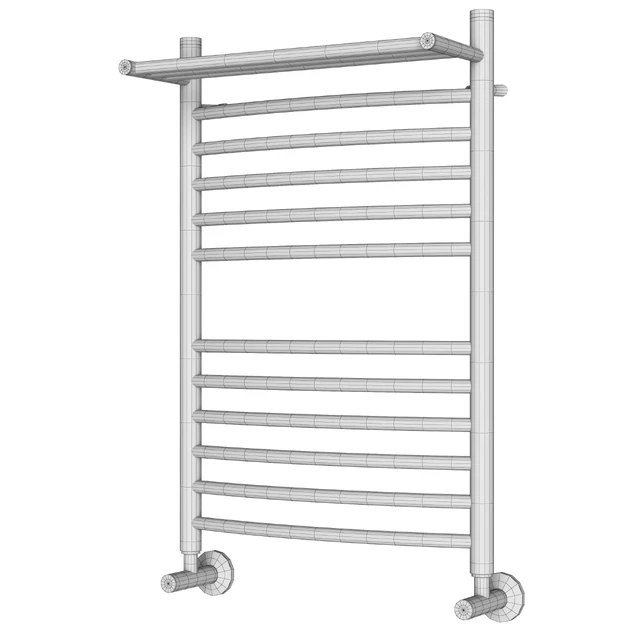 Water heated towel rail Point Alfa PN05158SP 50x80 chrome with shelf — Descargar