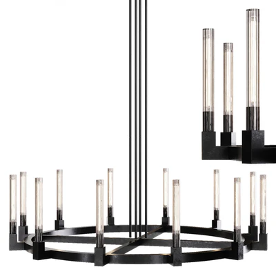 Restoration Hardware CANNELE ROUND CHANDELIER 60 Black — Вид 1