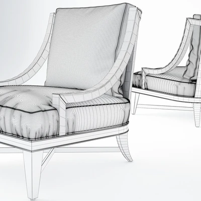 Nob Hill lounge chair, baker chair — Ver 2