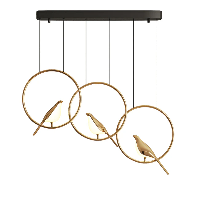 Ring and Bird Pendant Lamp NOMI — Скачать