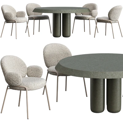 Dining table Cimento Giudecca and chair Freifrau Nana — View 1