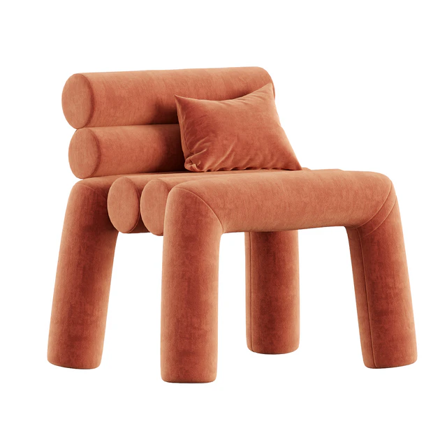Beige Velvet Accent Chair — Скачать