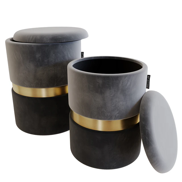My interno. MY18A060GS (small + big) Set of 2 New-York ottomans (silver + gold) — Descargar