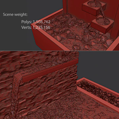 Sandstone wall fountains — Ver 4
