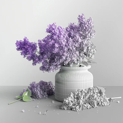 Lilac Flowers in a Jar — Ver 3