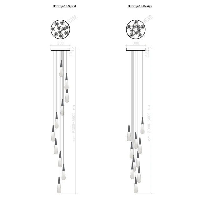 Pendant lamp IT-Drop-10-Spiral, IT-Drop-10-Design — Descargar