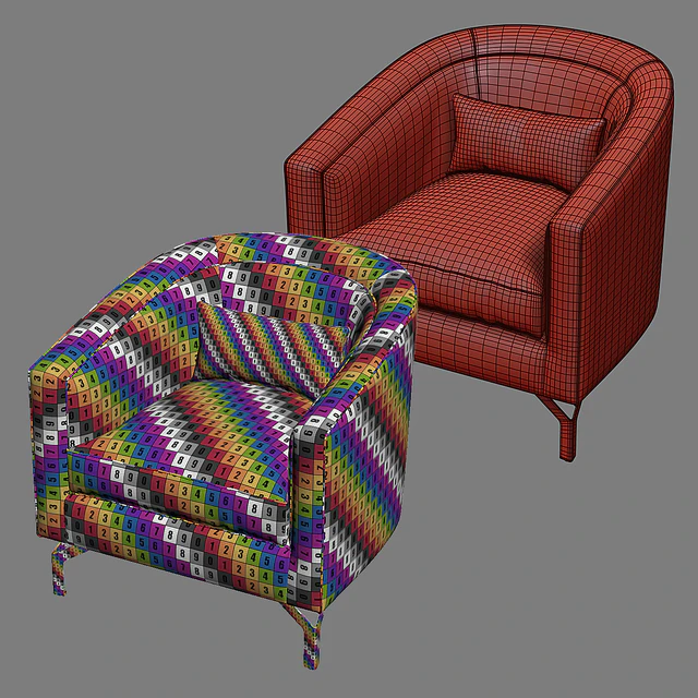 Annette Cabriole Armchair — Скачать