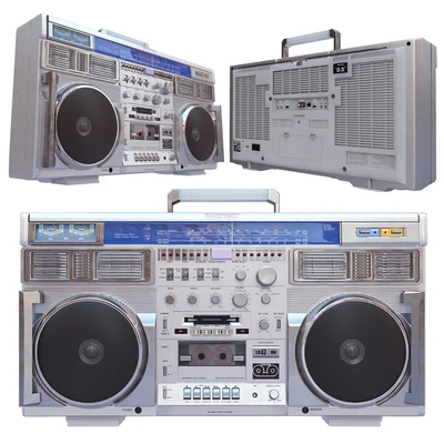 3D Retro Boombox Conion C-100F — Ver 1
