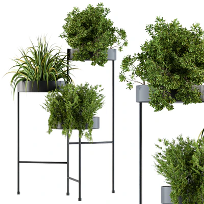 Black round plant box — Ver 3