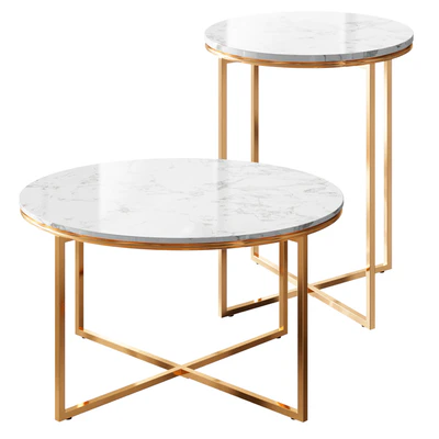 Marble Gold Tables Set — Вид 2