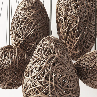 Branch decor lamp egg n1 / Chandeliers from branches "egg" — Ver 4