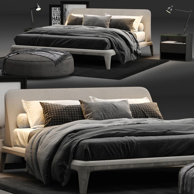 Poliform Kelly Imbottito Bed — Descargar