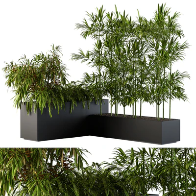 Outdoor Plants Black Plastic Box - Set 73 — Вид 1