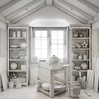 Potter's workshop \ Creative studio. — Ver 2