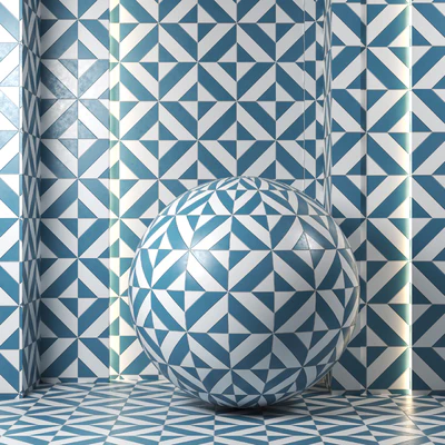 (4k)(6color)Ceramic tile set 04 — Вид 5