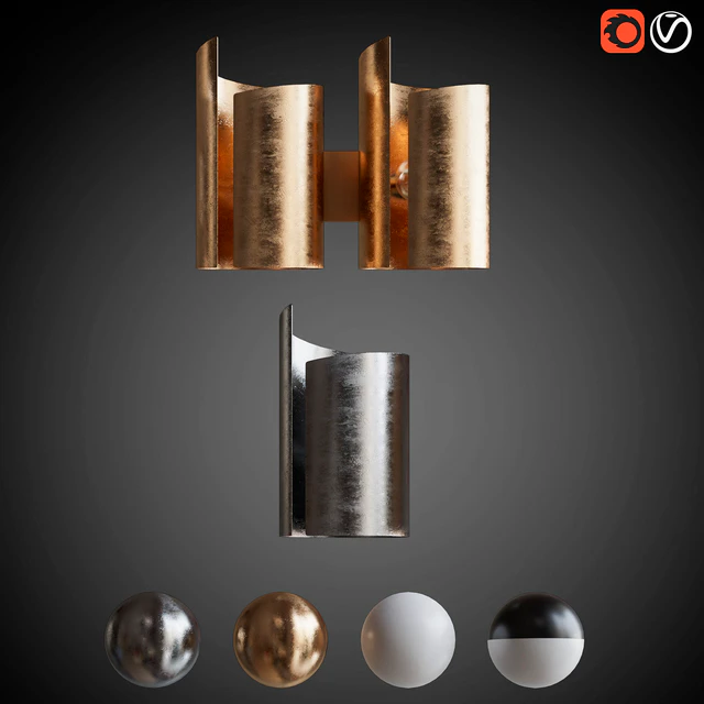 Set sconces and table lamp PITTORE — Descargar