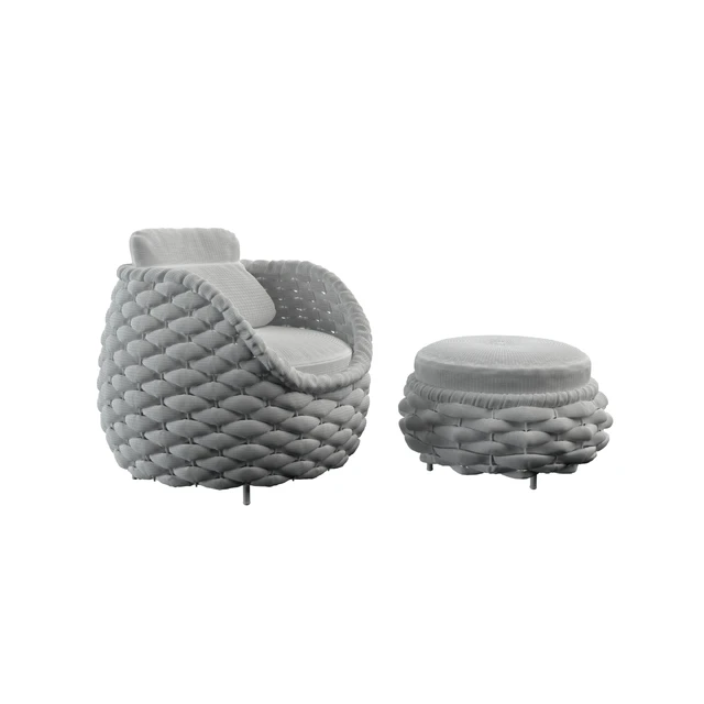 Kenneth Cobonpue RAPUNZEL - EASY ARMCHAIR &amp; OTTOMAN — Descargar