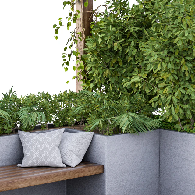 Roof Garden and Landscape Furniture with Pergola — Скачать