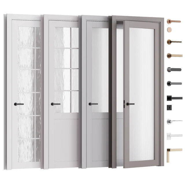 Interior doors with frame and fittings — Descargar