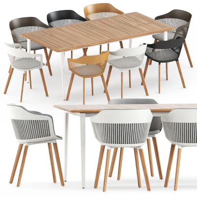 Aiir armchair and WA dining table by Dedon — Ver 1