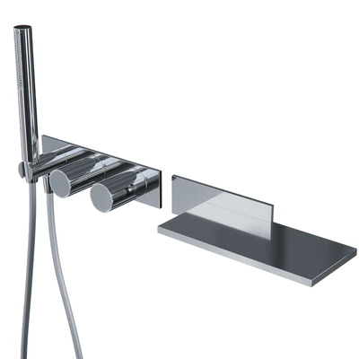 Shower mixer and overhead shower Fantini Milano — Ver 5