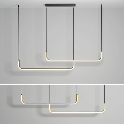 LED Pendant Light Modern Nordic Black Gold — Ver 1