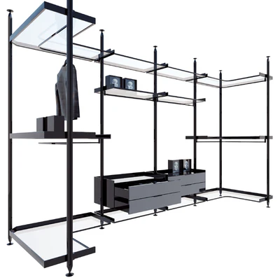 Rimadesio zenit system 02 living-rooms and walk-in closets, Kitchen, Wardrobe Display cabinets and storage, — Ver 2