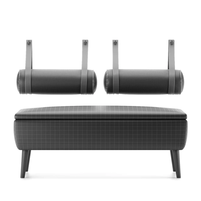 Vaili bench / ottoman Soft Light by Divan.ru and decorative pillows — Descargar