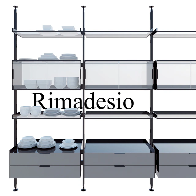 Rimadesio zenit system 01 living-rooms and walk-in closets, Kitchen, Wardrobe Display cabinets and storage, — Descargar