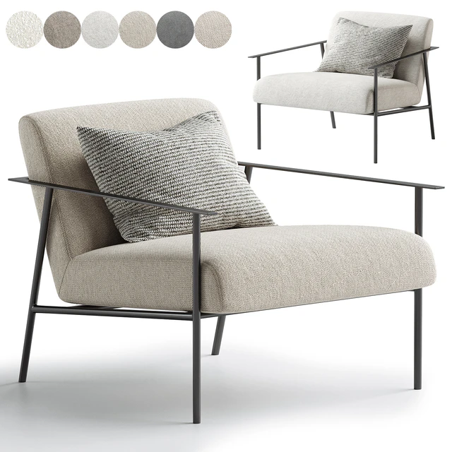 Tracy Fabric Lounge Chair Beige — Descargar