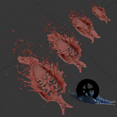 tire water splash set — Ver 4