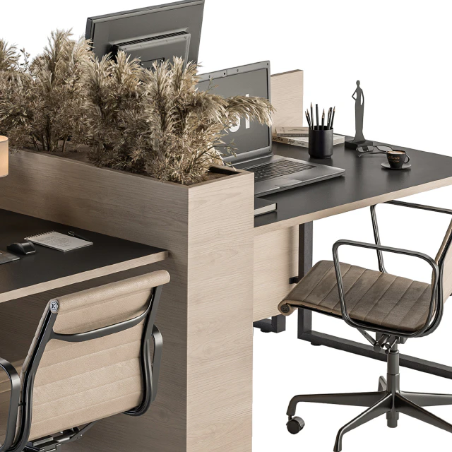 Office Furniture - employee Set 20 — Скачать