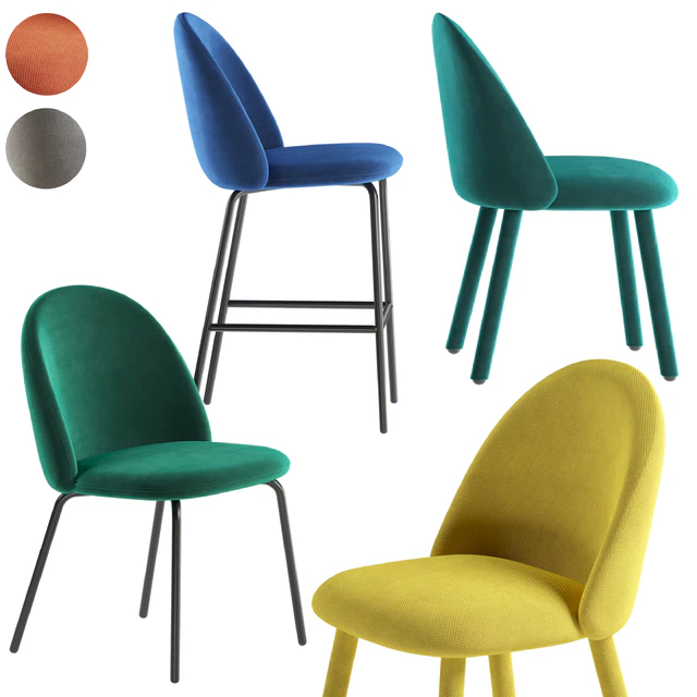 Miniforms stool Iola chair set — Скачать