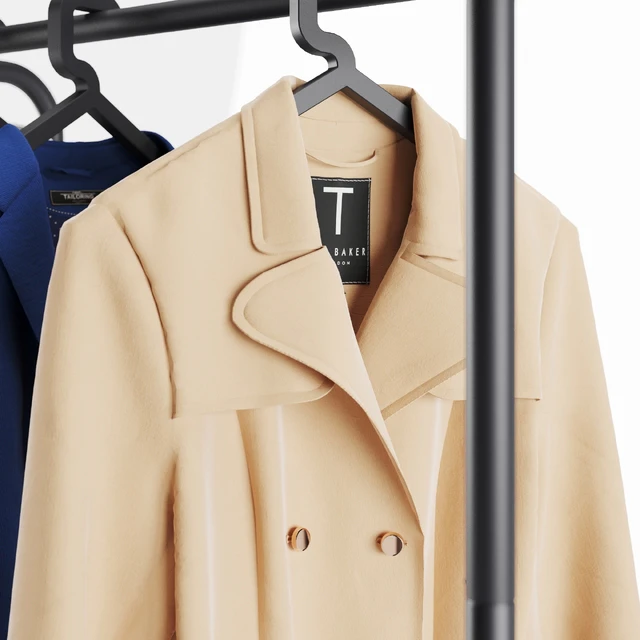 Rack Ikea Kornsjo with Clothes and Accessories — Download