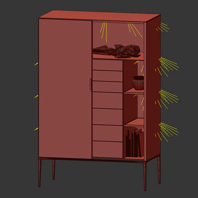 Wardrobe Alambra Monetiere Rimadesio — Ver 3