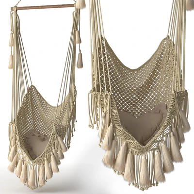 Hammock chair outboard with fringe — Ver 1